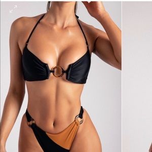 NWT Meshki “Vienna” O ring strapless bikini top